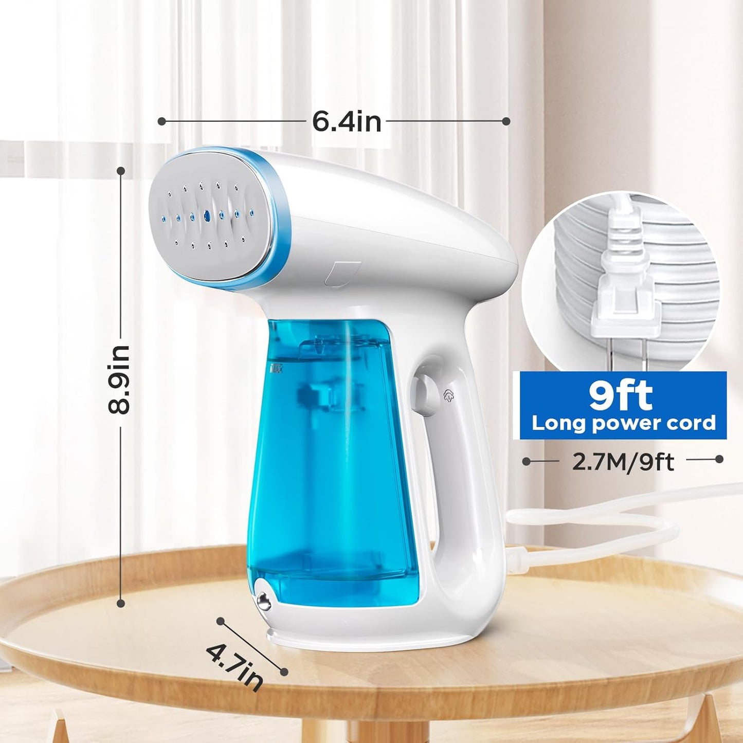 Bear Steamer for Clothes – 1300W Powerful Handheld Garment Steamer with Fast Heating, Large 230ml Tank, Auto-Off Safety, and Brush Attachment – Perfect for Home & Travel Wrinkle Removal